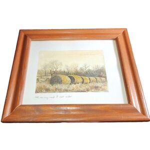 1992 Artist Signed "Well, We May Need It Next Winter" Artwork 12.5"X10.75"X0.625
